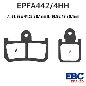 EBC 07-14 YZF-R1 프론트 브레이크패드 EPFA442HH바이크마루