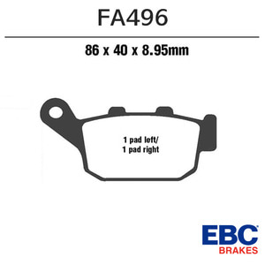 EBC 16- SV650 리어 브레이크패드 FA496바이크마루